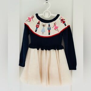 Gymboree Navy and Cream Nutcracker Dress